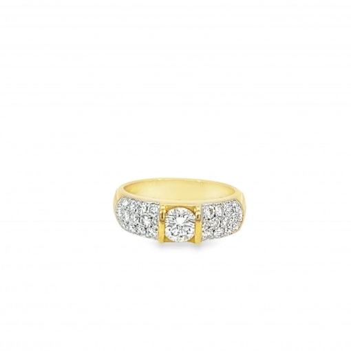 천연다이아몬드 0.53ct 콤비반지