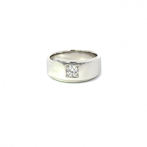 천연 다이아몬드 0.35ct 남자 반지