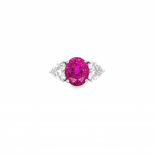 천연 세이론 핑크 사파이어 6.77ct 반지