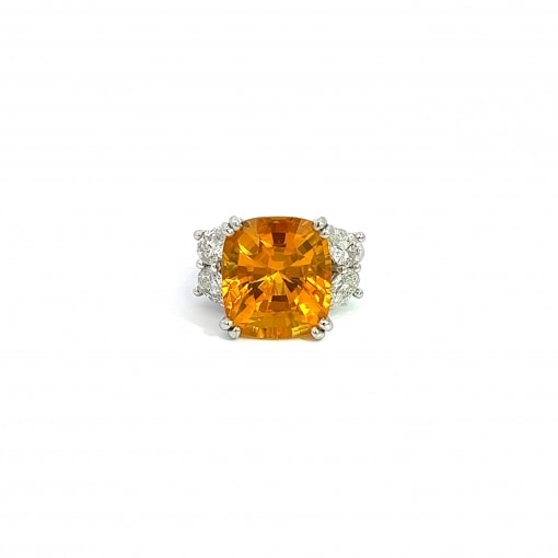 스리랑카 천연 옐로우사파이어 13.68ct 반지
