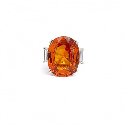 천연 오렌지사파이어 22.4ct 반지