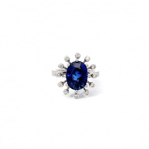 천연 블루사파이어 5.05ct 반지