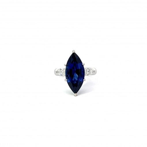 천연 마퀴즈 사파이어 7.29ct 반지