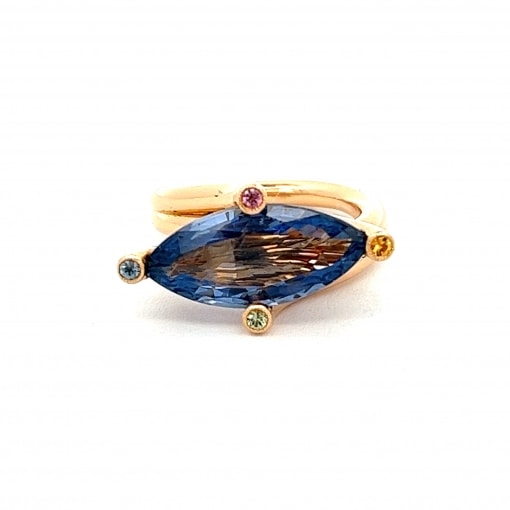 천연 사파이어 6.41ct 반지
