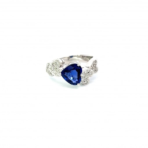 천연 세이론 블루 하트 2.05ct 반지