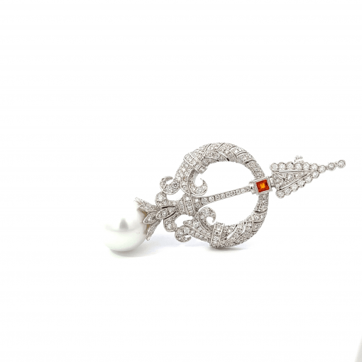 천연 진주 16.2mm 브로치