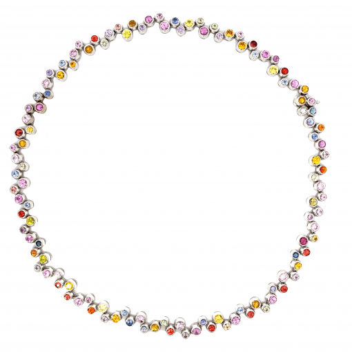 천연 팬시사파이어 목걸이 (총 21.7ct)