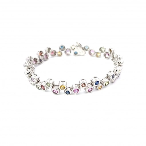 천연 팬시사파이어 팔찌 (총 6.25 ct)