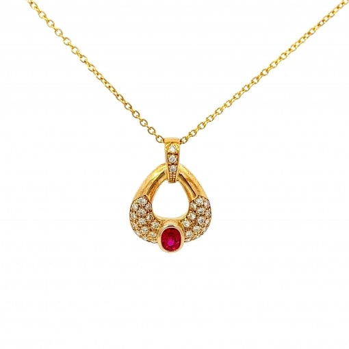 천연 루비 0.58ct 목걸이