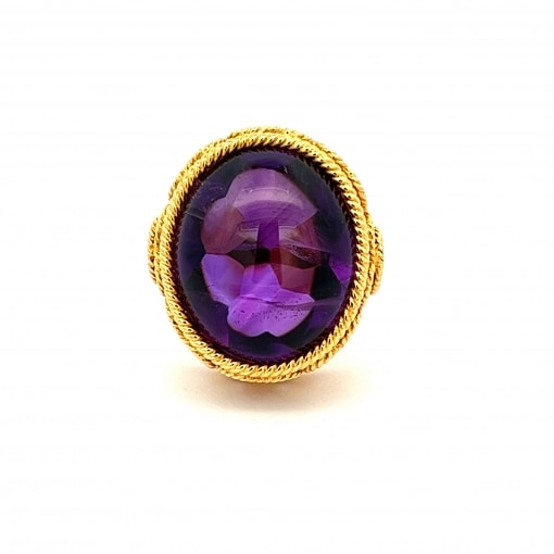 천연 자수정 24.99ct 반지