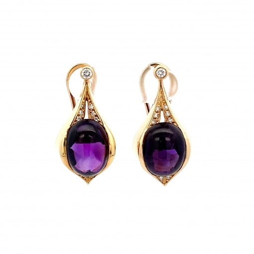 천연 자수정 12.0ct 귀걸이